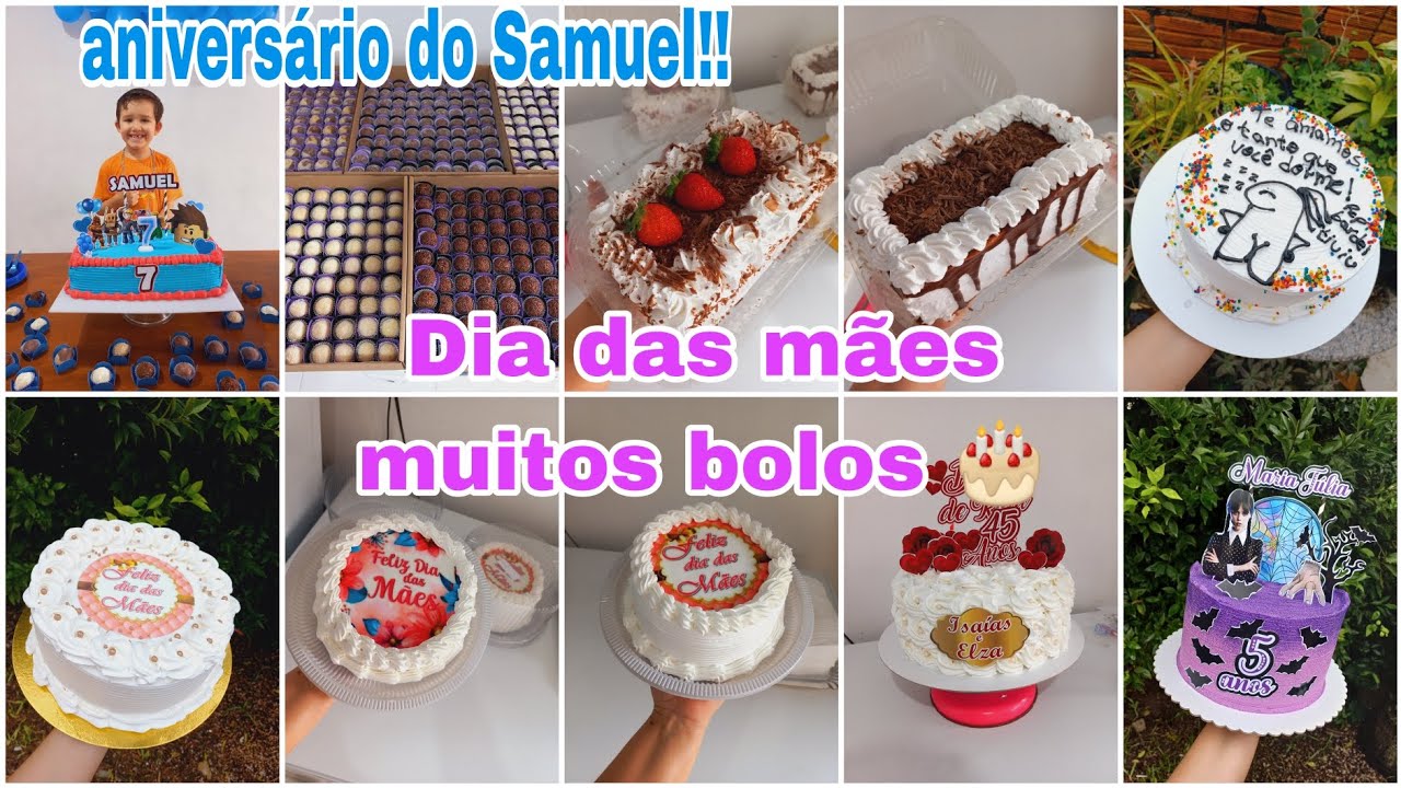 Dia das mães 🌺 Muitos bolos/ aniversário do Samuel💙 #confeitaria #vlog #doces #ifood