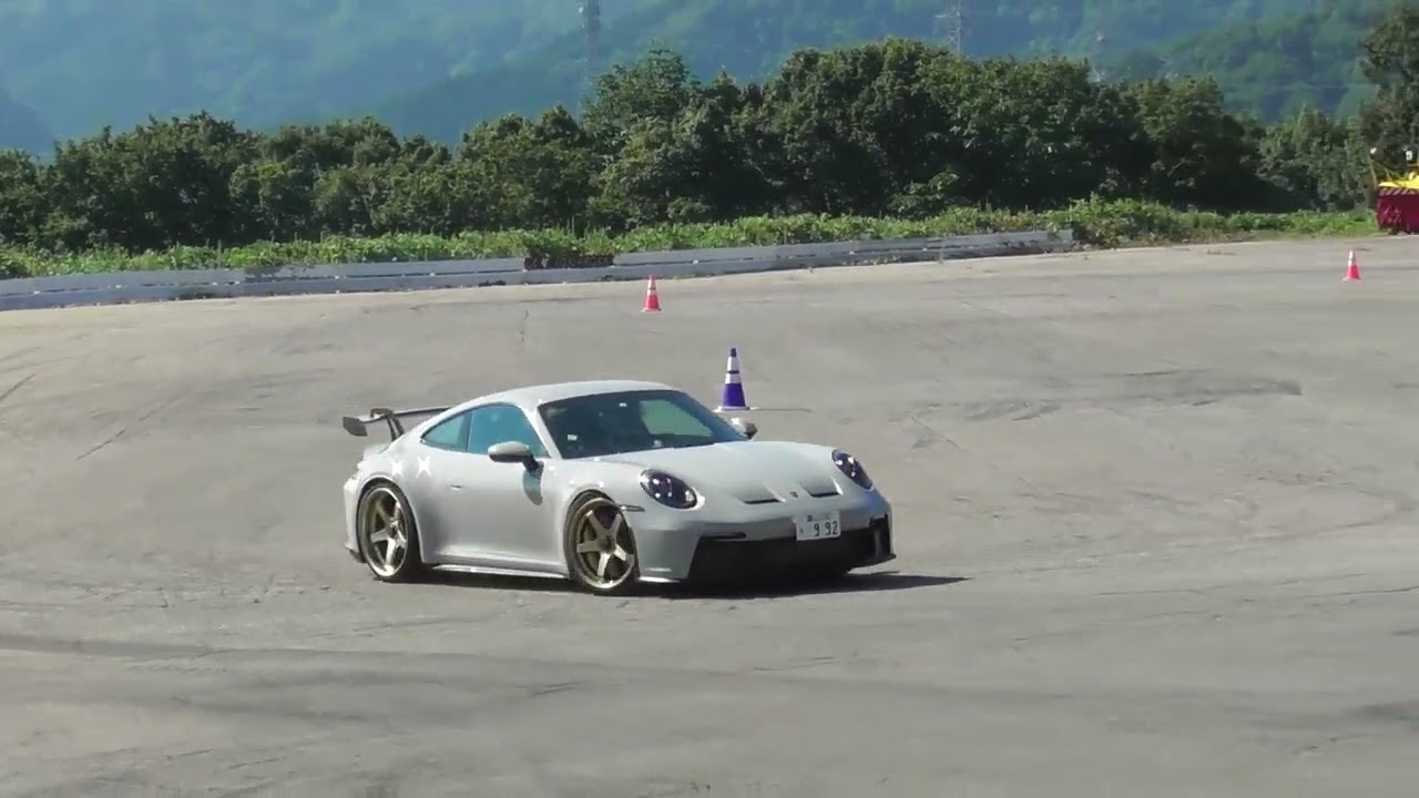 250831JAF中部ジムカーナ 最終戦 TOMBO イオックス マーシャル ポルシェGT3