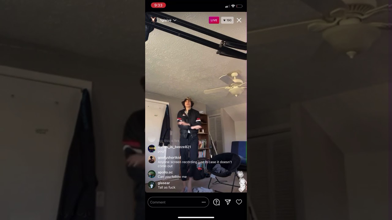 new glaive song instagram live bastard
