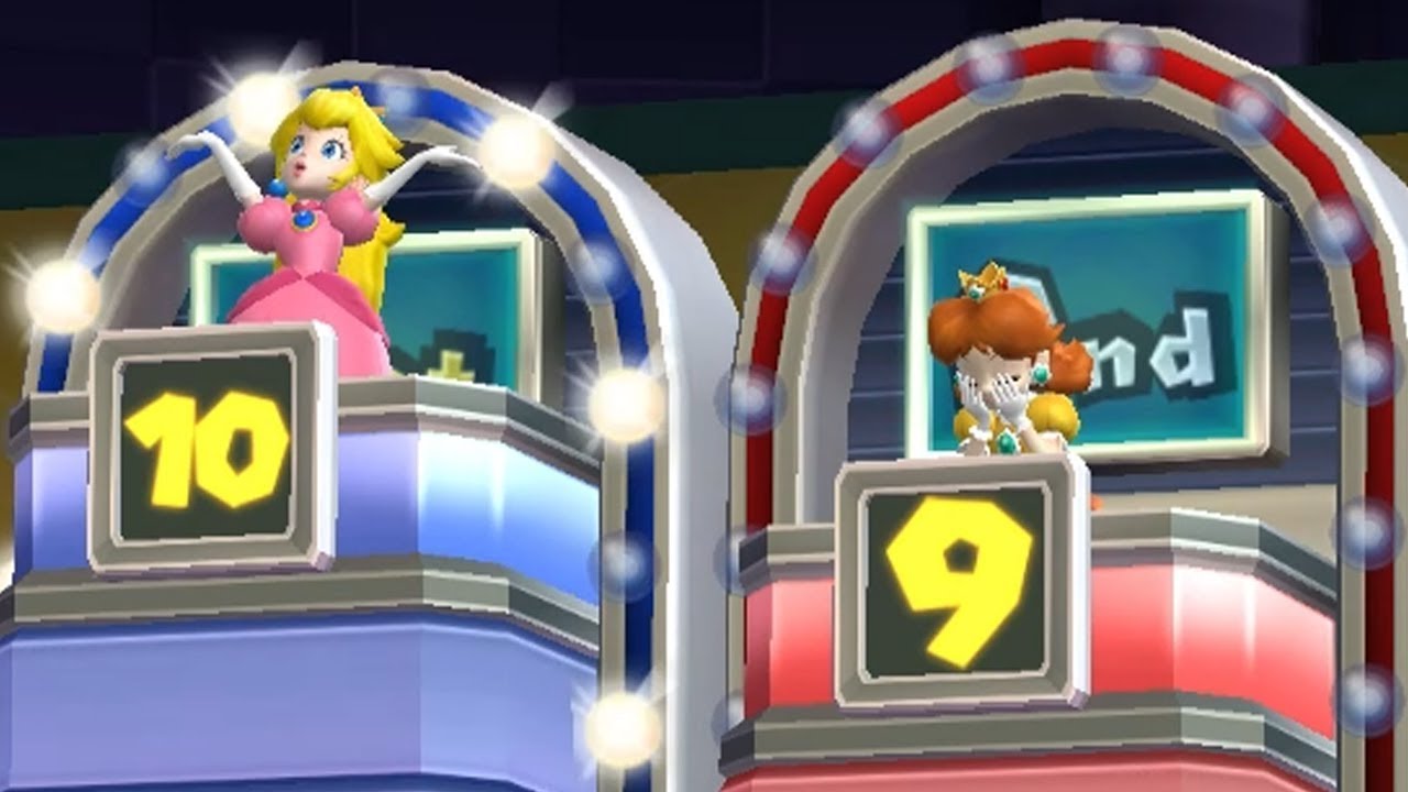 Mario Party 9 Step It Up - Peach vs Daisy vs Wario vs Waluigi Gameplay | GreenSpot