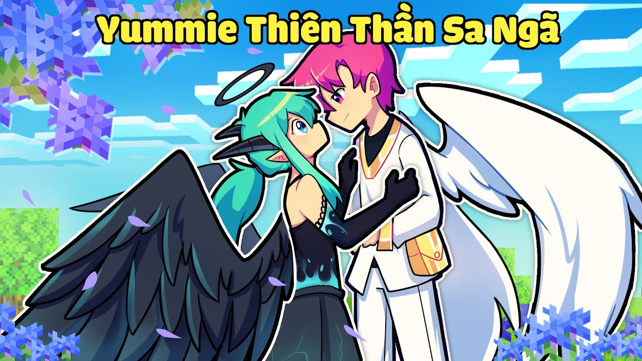 THIÊN THẦN SA NGÃ YUMMIE ĐƯỢC GIA ĐÌNH HIHA NHẬN NUÔI TRONG MINECRAFT*YUMMIE THIÊN THẦN SA NGÃ🥰😍