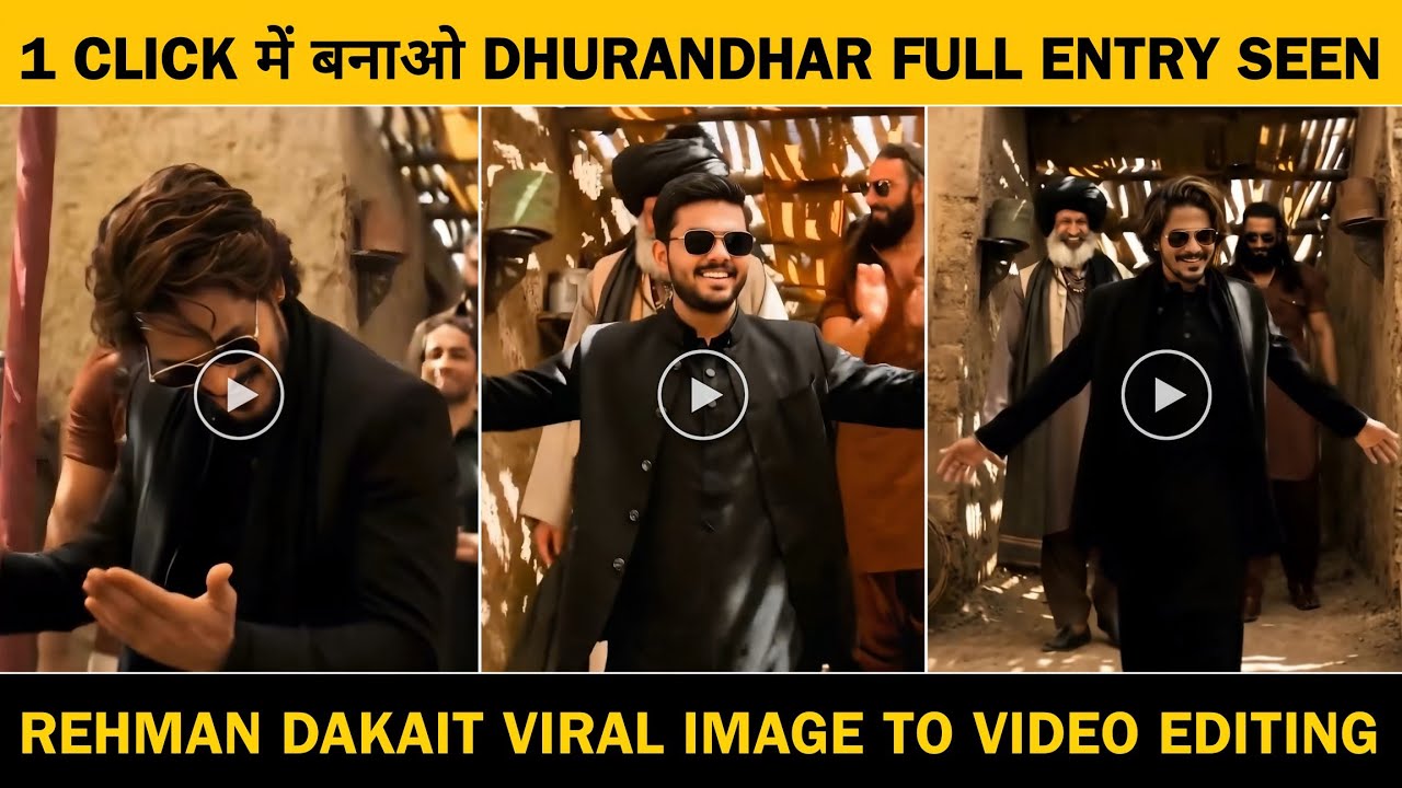 Rehman dakait ai video prompt | Dhurandhar movie ai video editing | Akshay khanna image to video