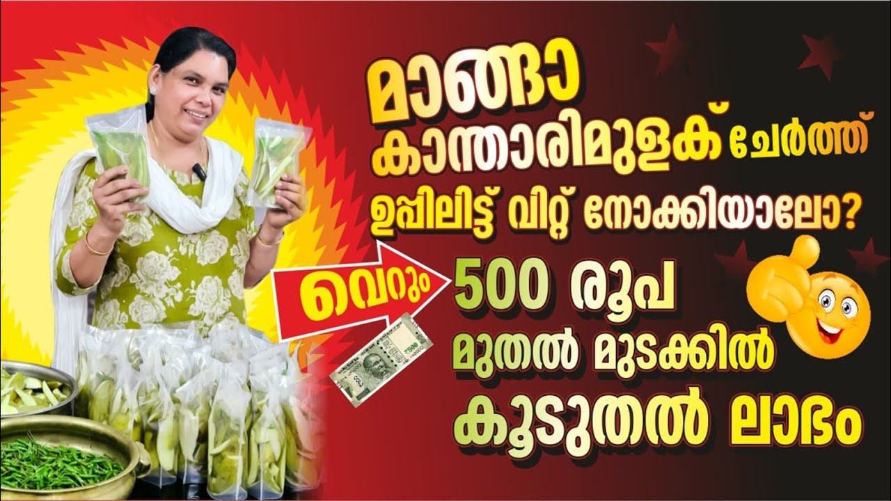 മാങ്ങ കാന്താരി മുളക് ചേർത്ത് ഉപ്പിലിട്ടത് വിൽക്കാം വരുമാനം നേടാം👌