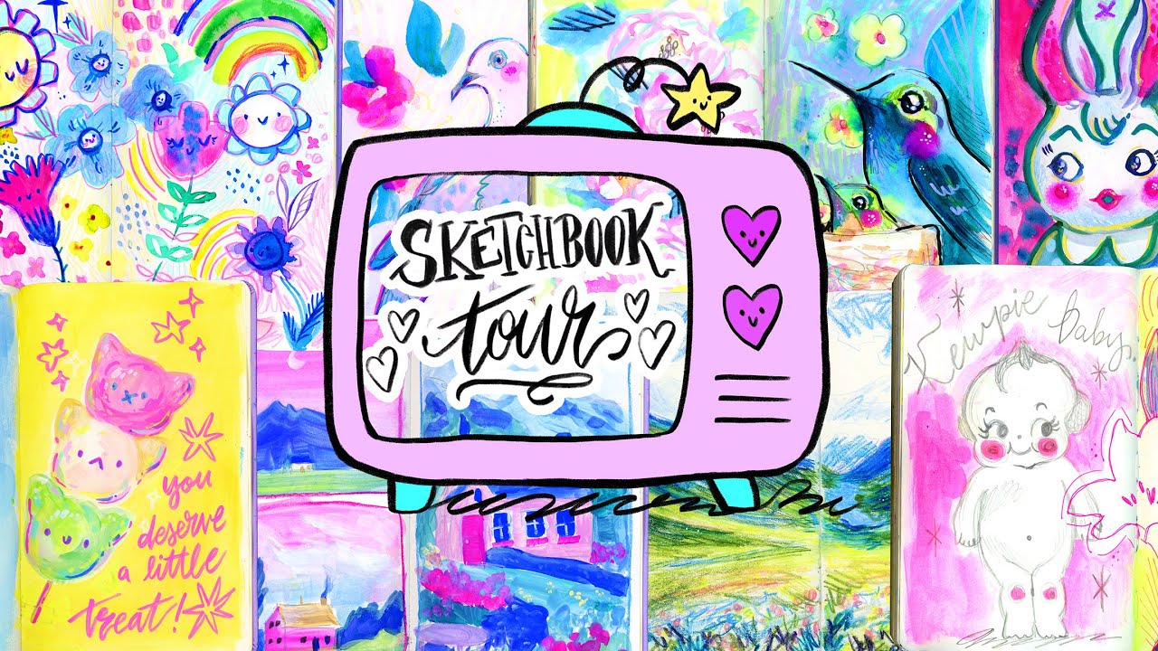 Messy & Chunky Sketchbook Tour // Watercolor, Gouache, & Other Mixed Media Fun