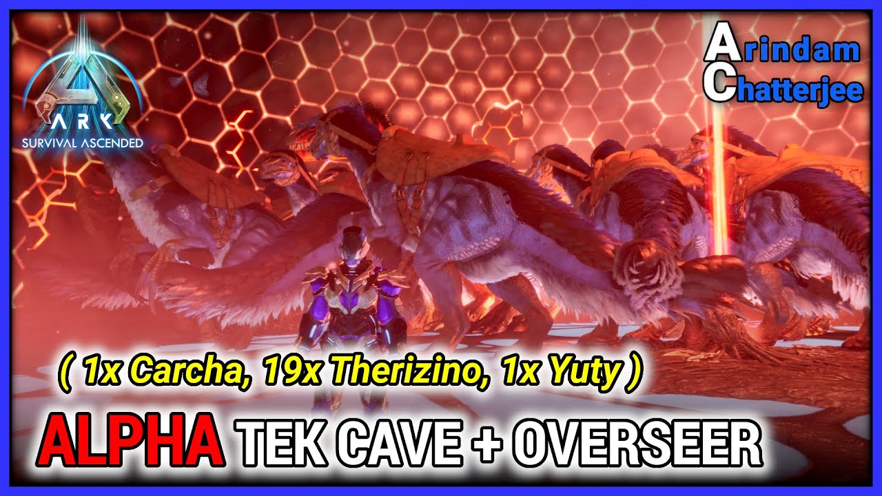 ARK Ascended Island - SOLO ALPHA TEK CAVE & ALPHA OVERSEER (1x Carcha, 19x Theri, 1x Yuty) - S3E35
