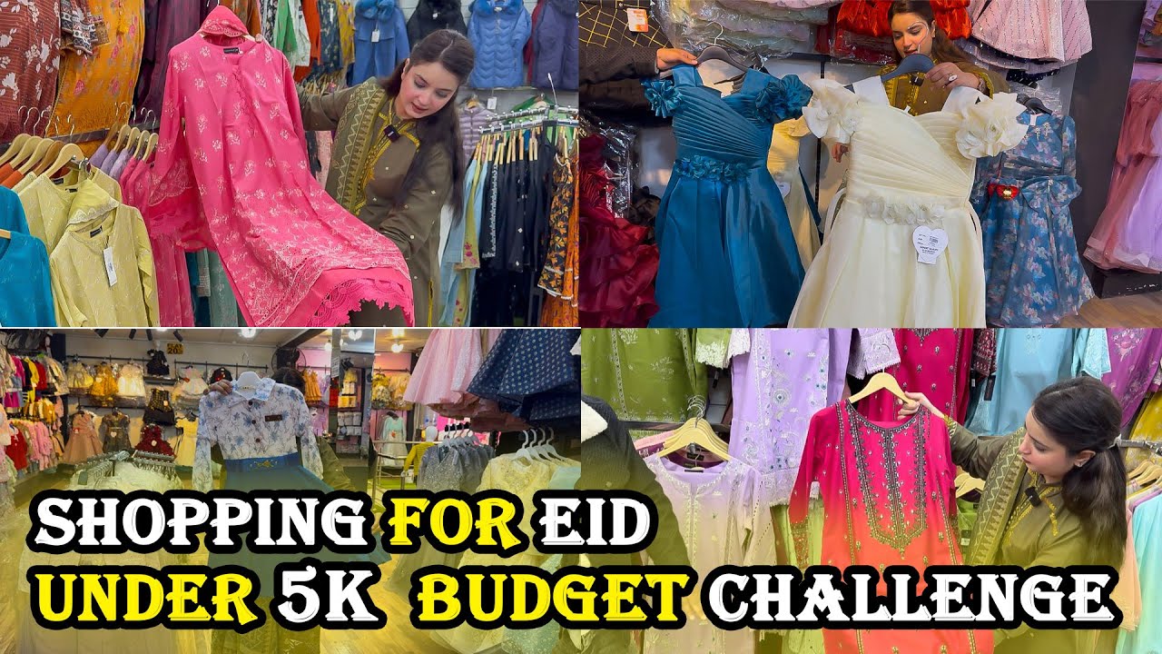 Shopping For Eid Under 5K Budget Challenge-Summer ChikanKari Designs- Kids Collection-Fabric Hunt