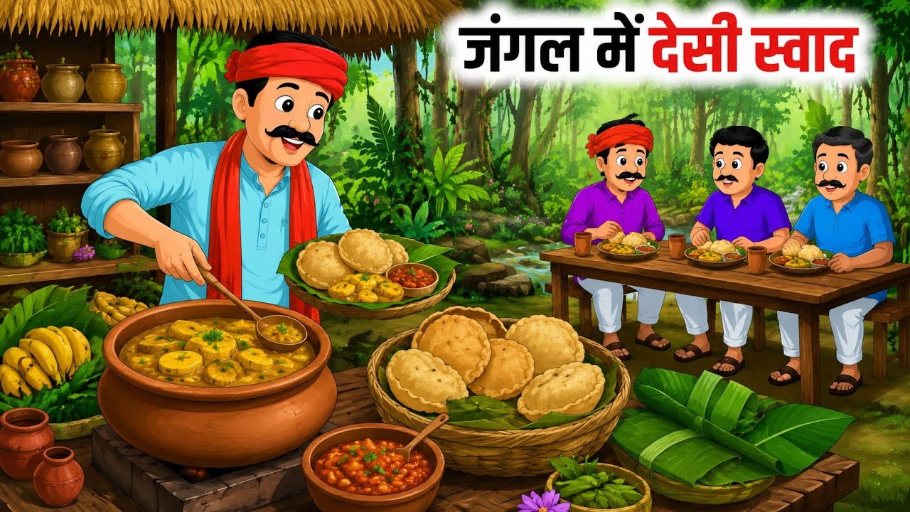 जंगल में ढाबा | Jungle Me Dhaba | Hindi Kahaniya | Animated Stories