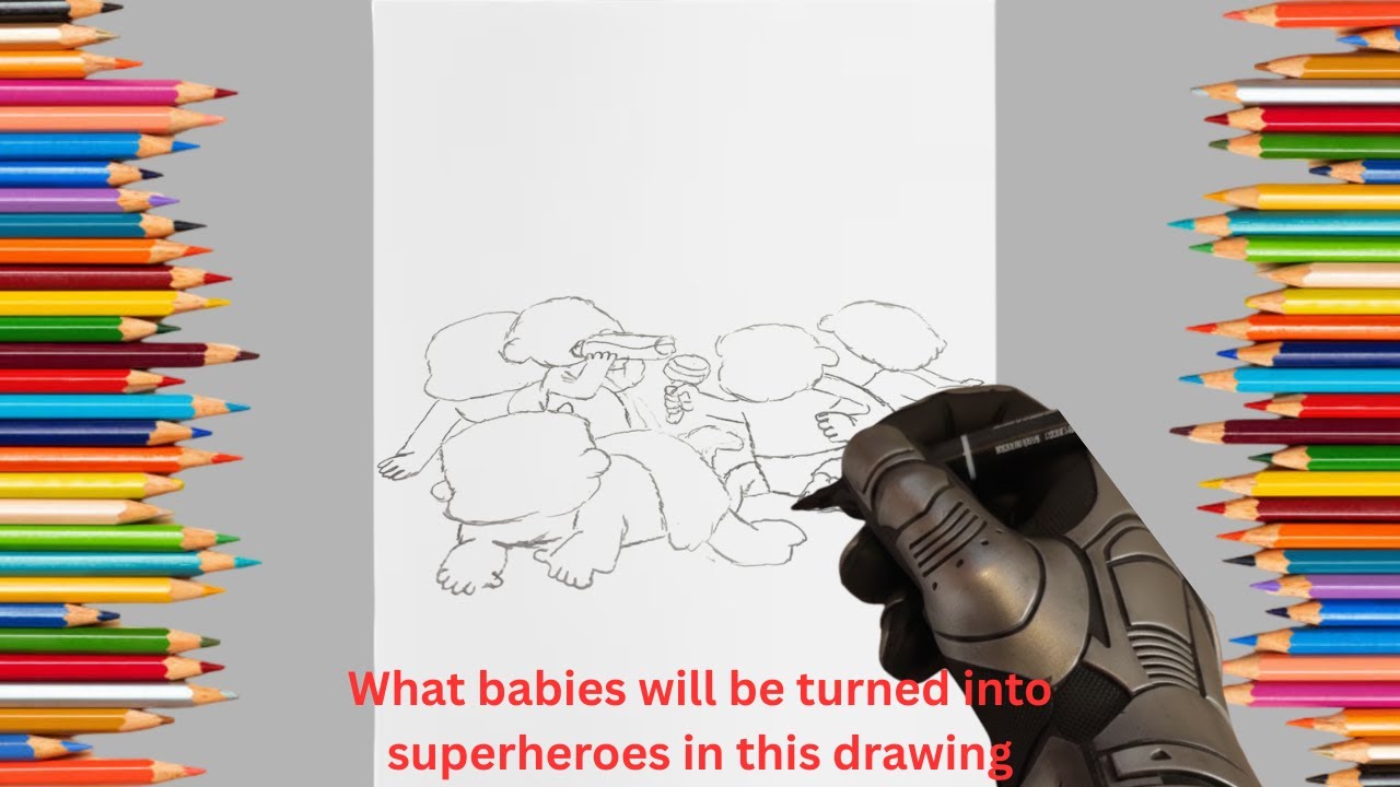 Draw superheroes… but as babies