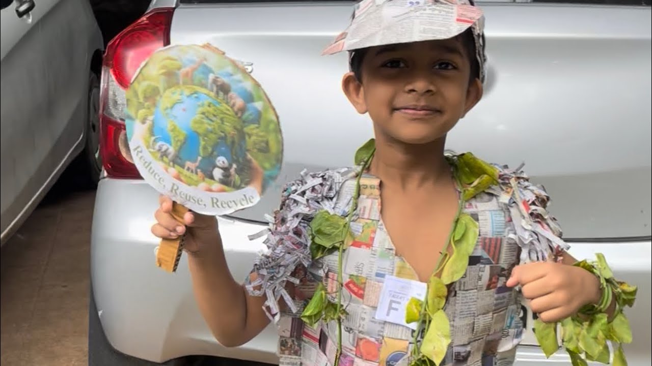 Prize winning Fancy Dress: Sustainable development #reuse #reduce #recycle #latest news #latest