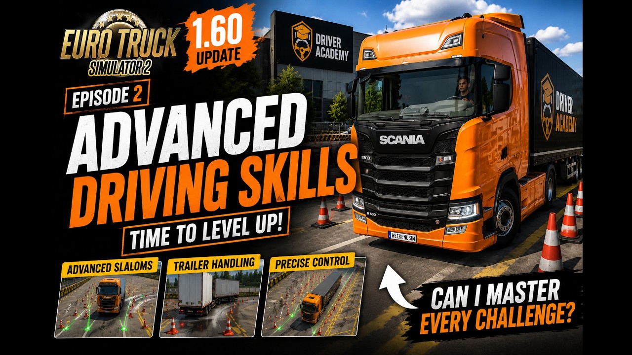 ETS2 Driver Academy Episode 2 - Can I Pass the Advanced Driving Tests?