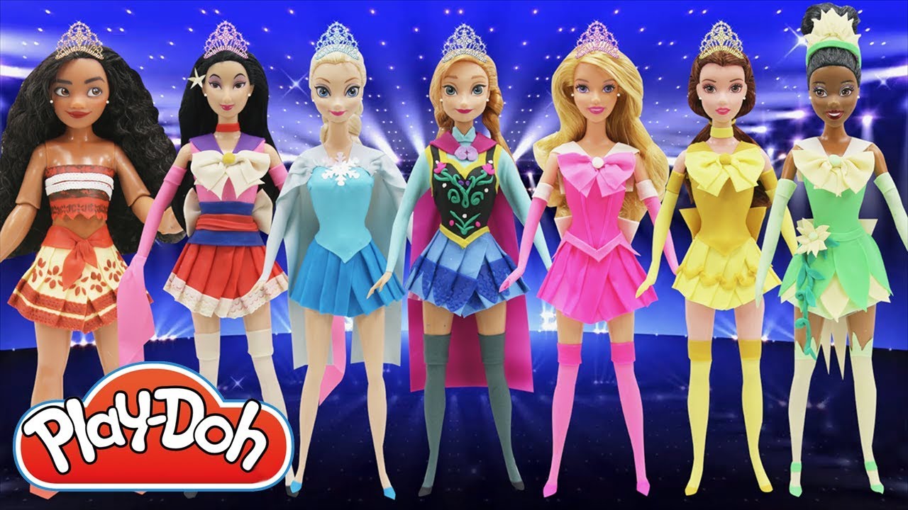 Play Doh Dress Disney Princesses  Sailor Moon Style Inspired Costumes