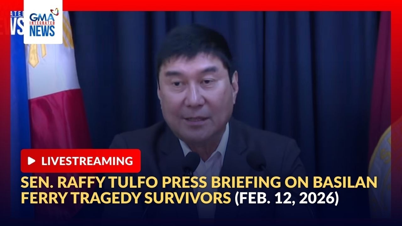 LIVE - Sen. Raffy Tulfo press briefing on Basilan Ferry tragedy survivors (Feb. 12, 2026)