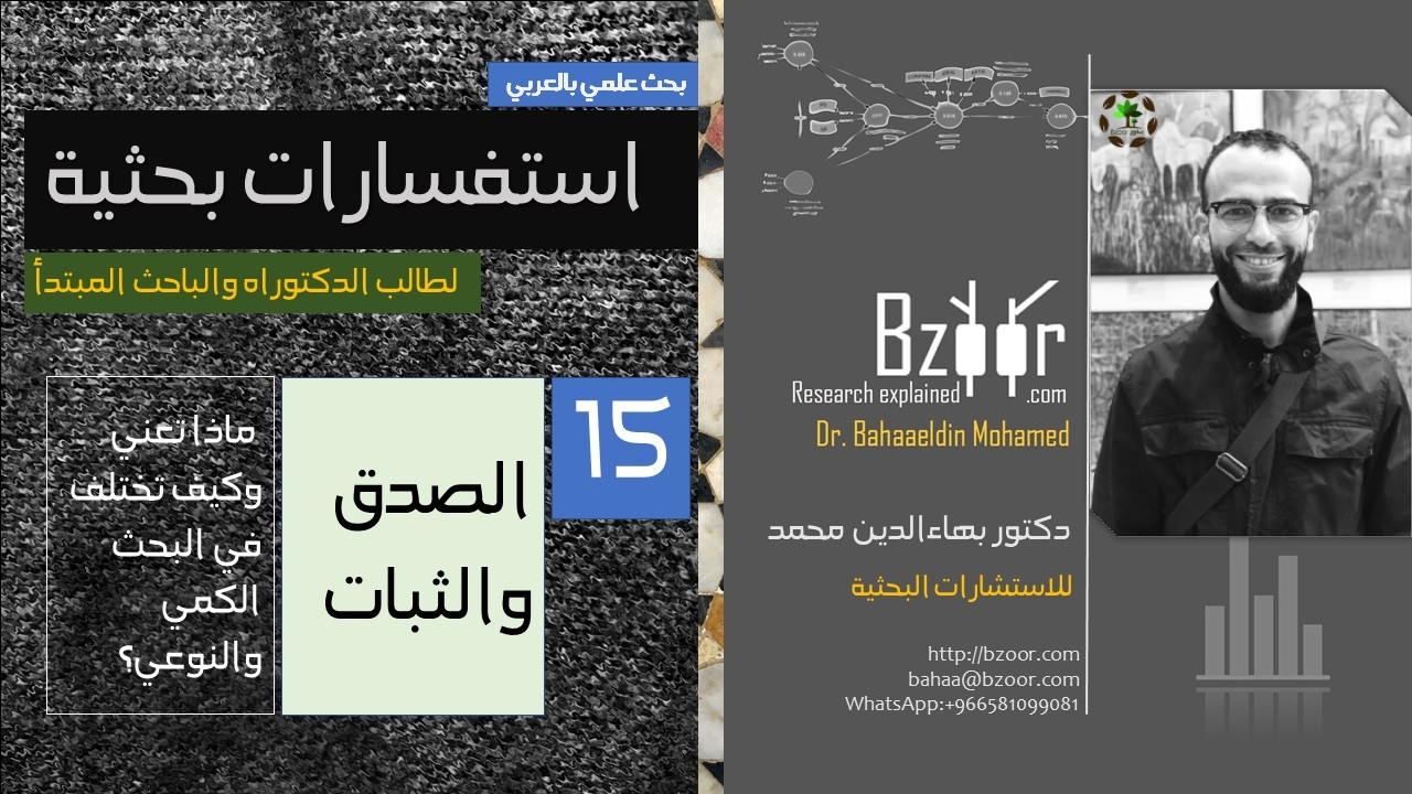 استفسارات بحثية 15 الفرق بين الصدق والثبات بالبحوث الكمية والنوعية