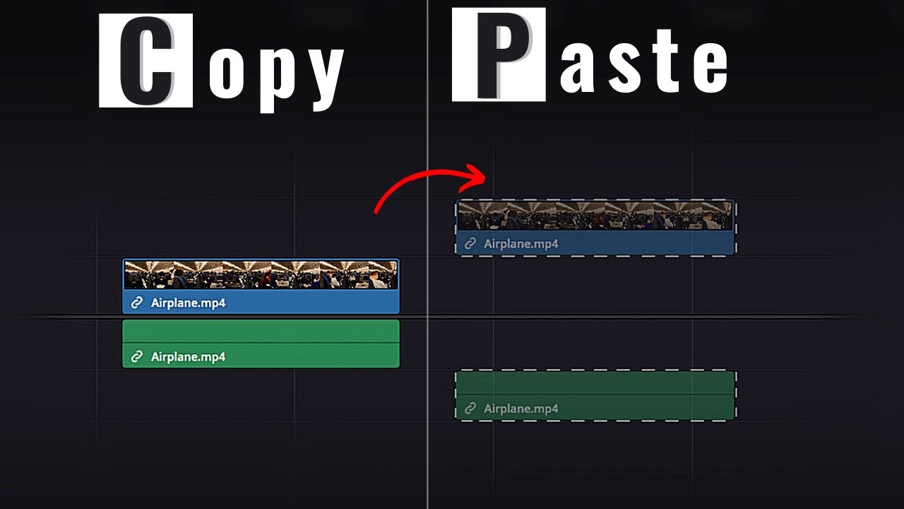 How to Copy and Paste to A Different Track in DaVinci Resolve