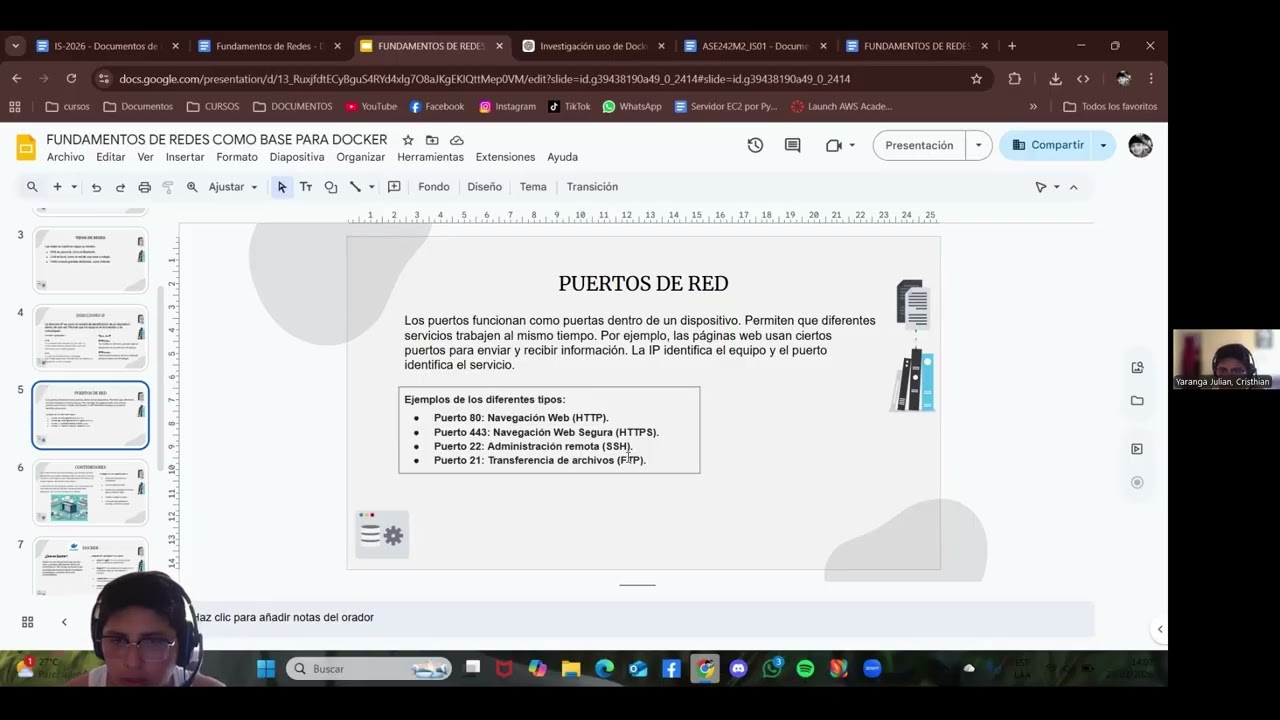 Fundamentos de redes en base Docker