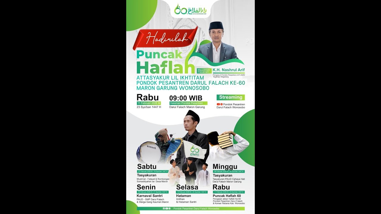 HAFLAH PONDOK PESANTREN DARUL FALACH KE 60 MARON GARUNG WONOSOBO