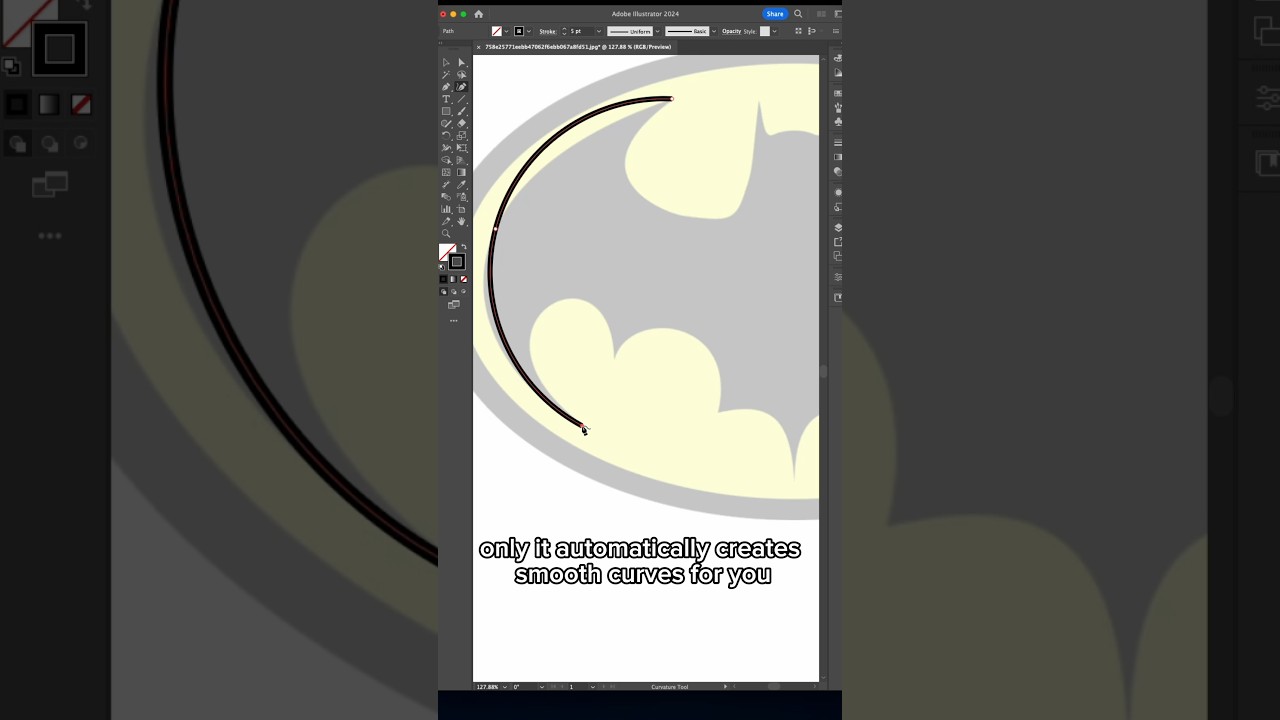 How to use the Curvature Tool in Adobe Illustrator #adobeillustrator #graphicdesign