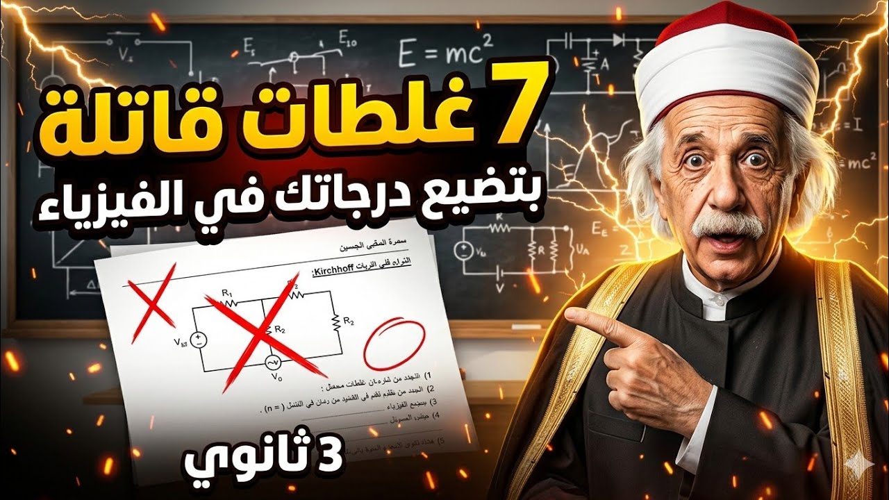 🚨 7 غلطات بتضيع درجاتك في الفيزياء | 3 ثانوي (أزهر وعام) + أمثلة من الامتحانات