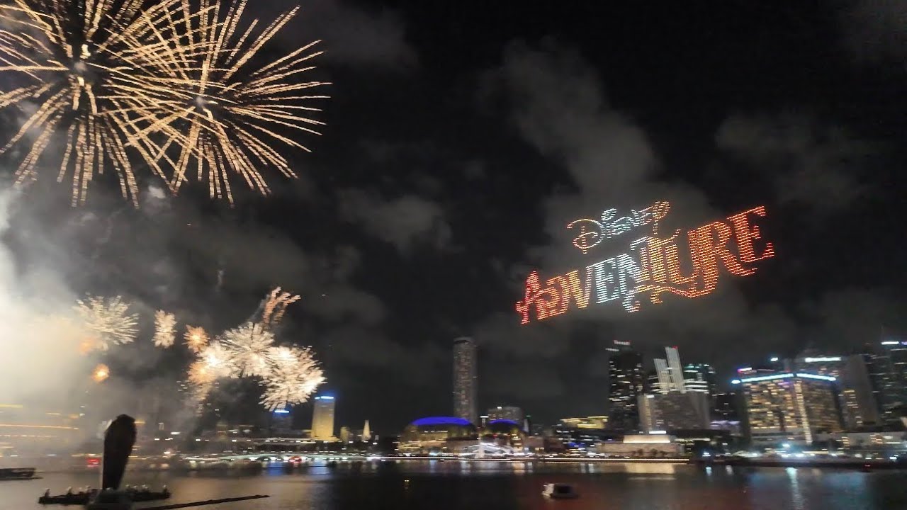 Disney Adventure - A magical bay celebration - Drone and Fireworks show  #Disney #DisneyCruise 