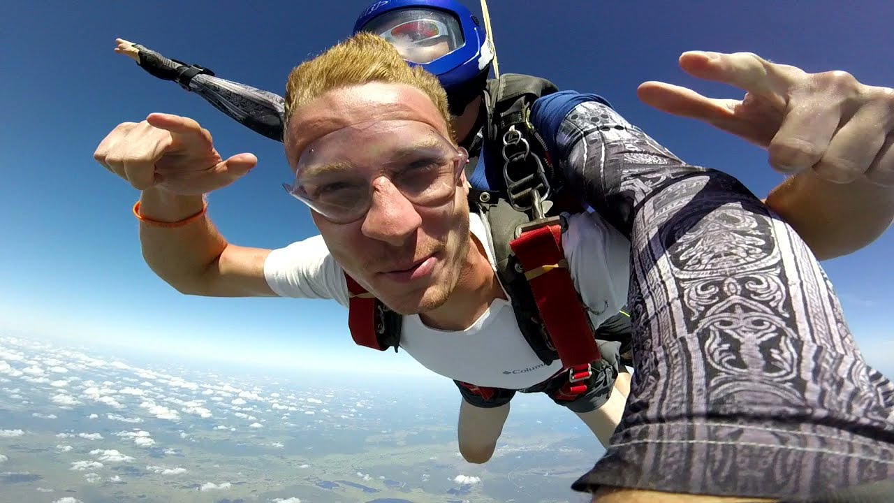Skydiving from 18,000 feet Space Center Cocoa Beach Florida