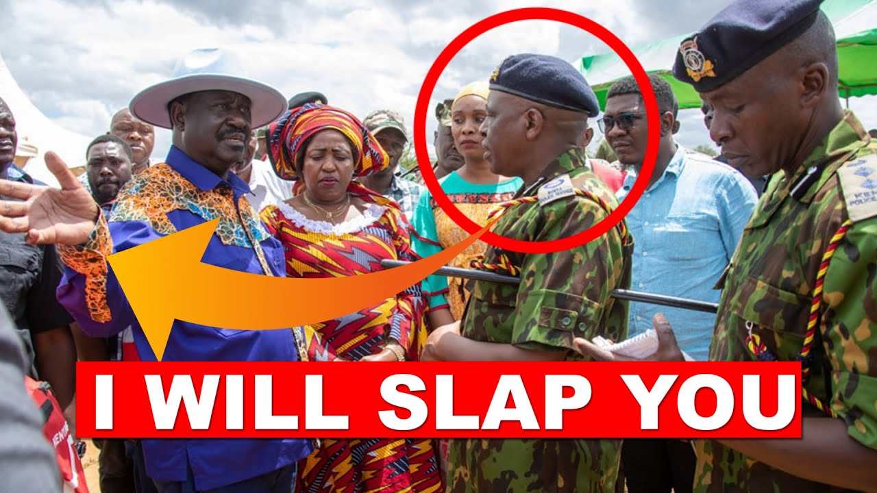 "DON'T DARE ME" - See what Raila Odinga did to the police officer that blocked him at Shakahola!