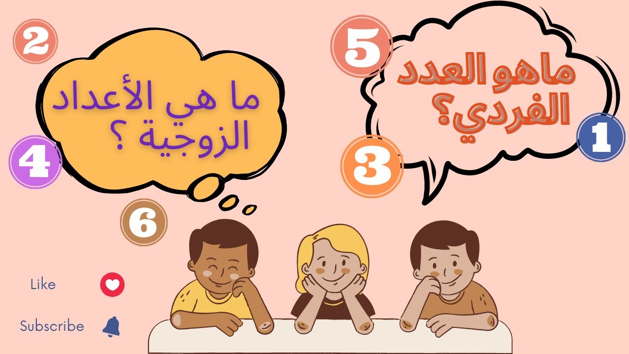 تعلم الأعداد الزوجية والفردية  بطريقة ممتعة و مبسطة للأطفال