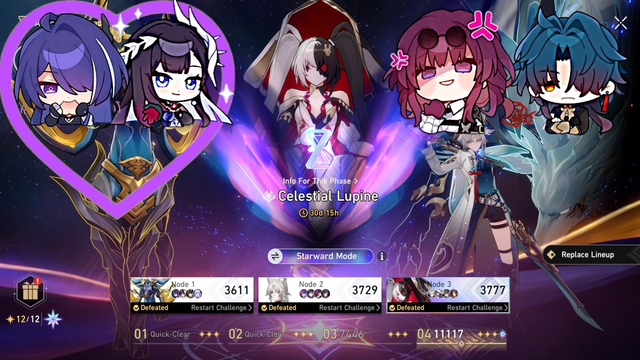 ACHERON AND HYSILENS REUNITE! APOCALYPTIC SHADOW CELESTIAL LUPINE STARWARD MODE! - Honkai Star Rail