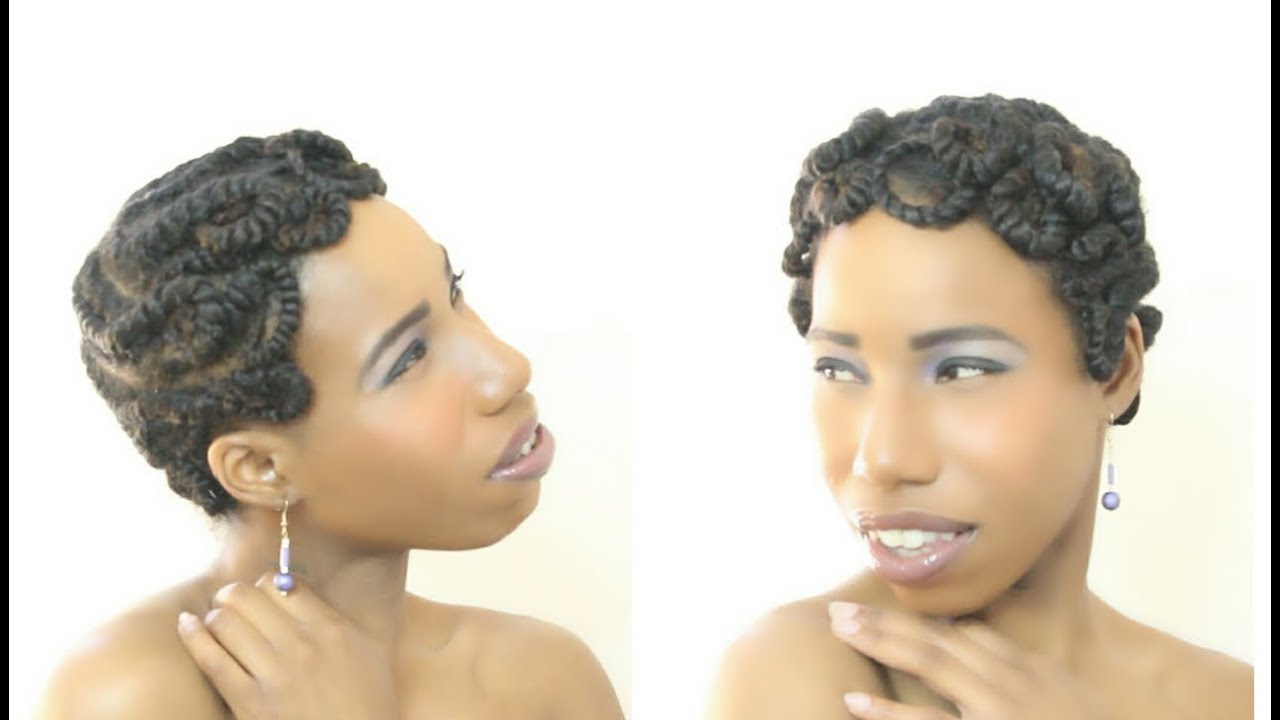 20's FLAT TWIST RING PROTECTIVE STYLE / SHORT / MEDIUM NATURAL HAIR /