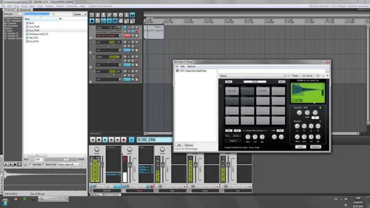 Poise VST in Reaper. Multichannel routing and SideChain