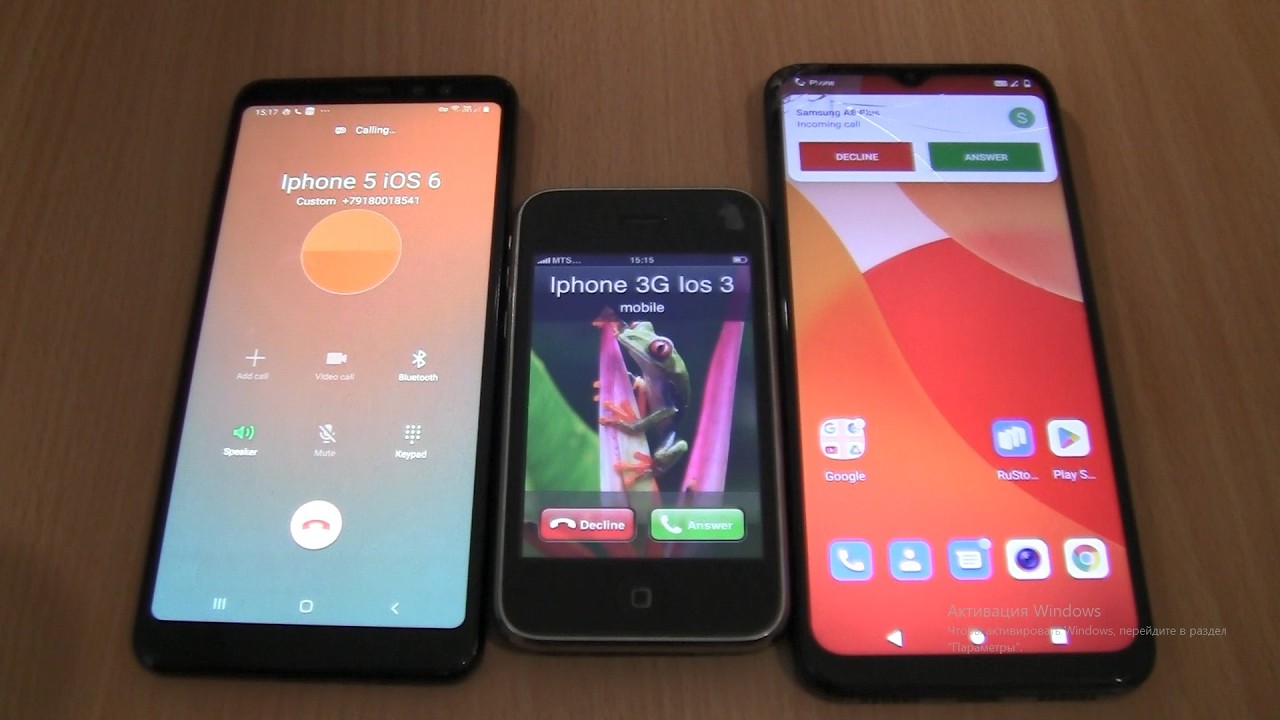 Incoming call & Outgoing call at the Same Time Iphone 3G ios 3+Samsung A 8 plus+Coolpad