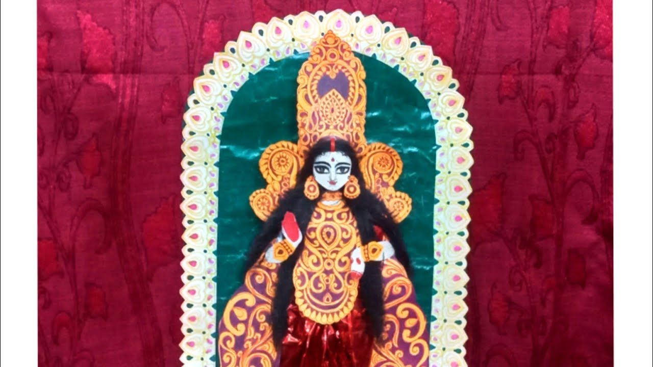 Making Mahalakshmi maa| Lakshmi maa|naveenartsvlog|Paper lokkhi idol|lakshmi |