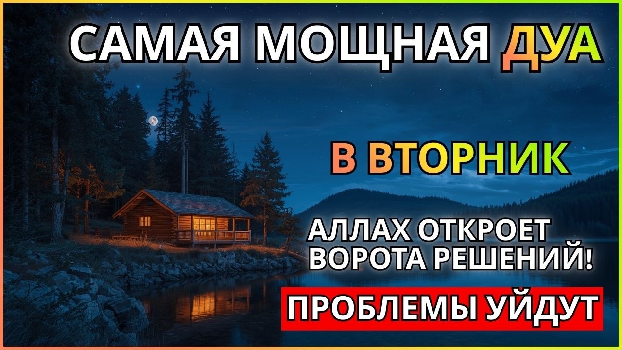 ИншаАллах!САМАЯ СИЛЬНАЯ Дуа В ВТОРНИК! Все желаниясбываются! Очень сложные проблемы будут решены