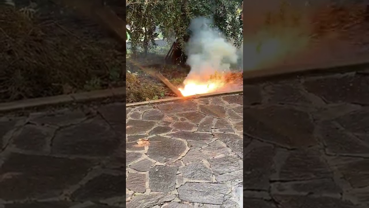 Thermite cutting 3mm steel plate!