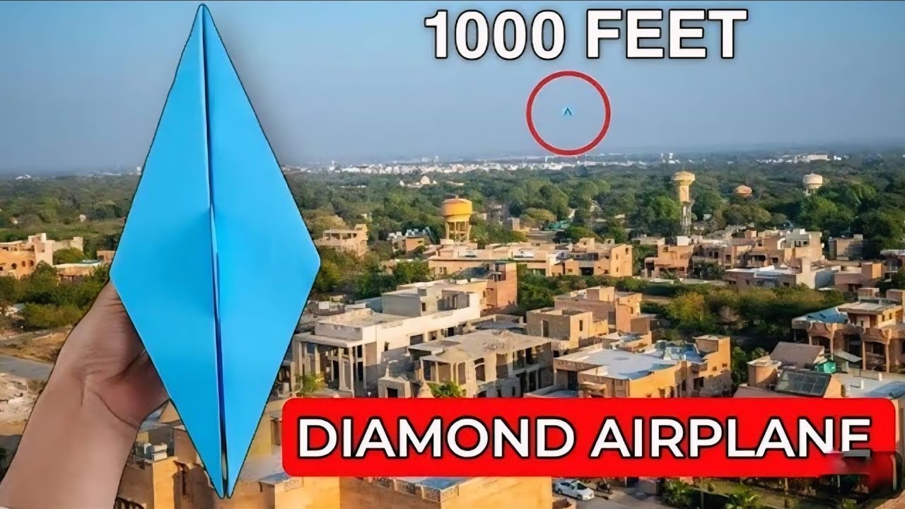 How to make a paper airplane DIAMOND | Diamond paper airplane that flies Far