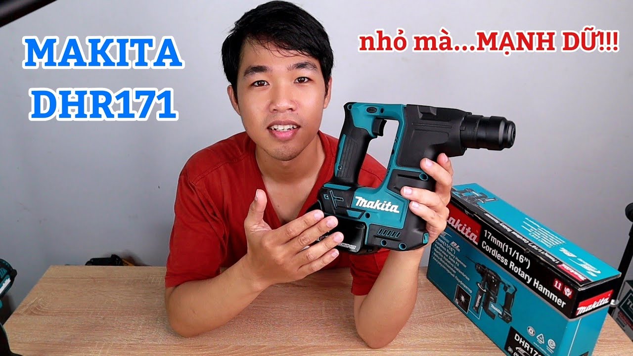 khoan bê tông Makita DHR171...Nhỏ gọn nhưng test thực tế lại rất mạnh