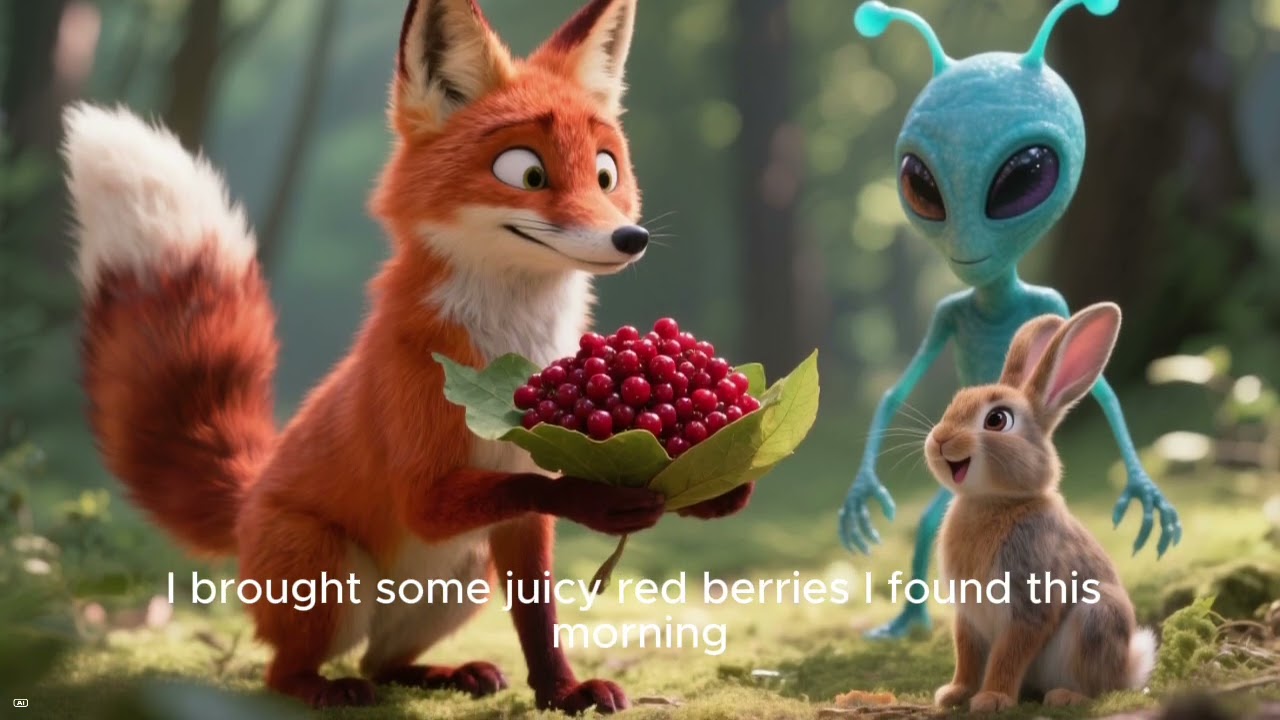 Echo the alien visits his forest friends