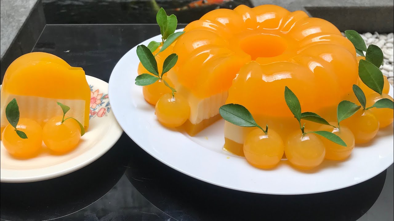 Puding buah jeruk dari air perasan buah jeruk asli #HOBIMASAK
