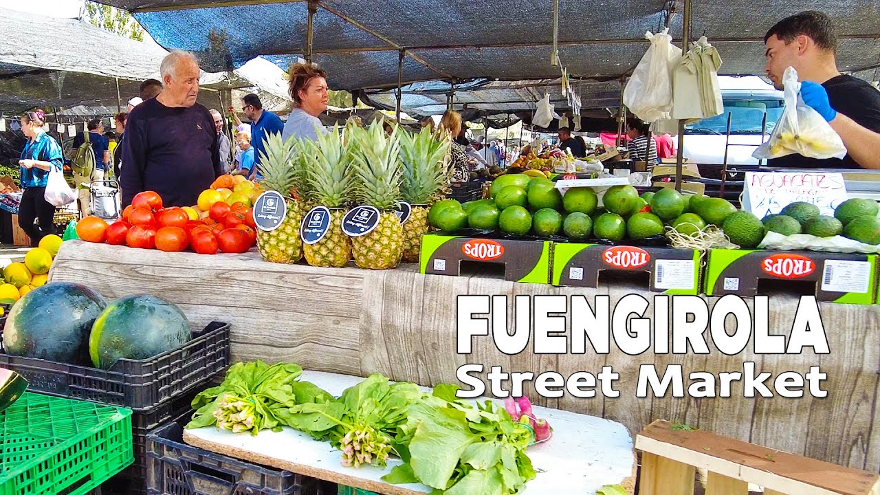 Fuengirola Street Market Malaga Spain Walking Tour November 2024 [4K]