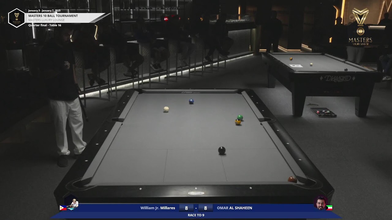 OMAR AL SHAHEEN VS WILLIAM JR.MILLARES MASTERS 10-BALL TOURNAMENT