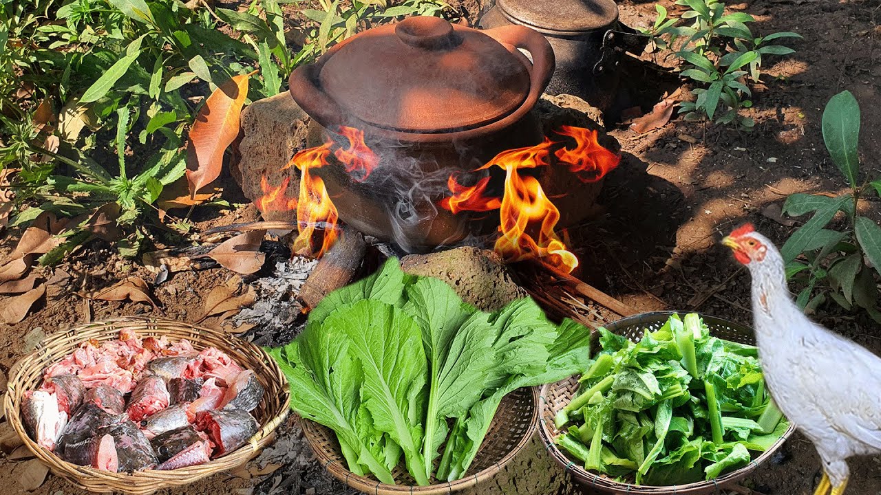 Traditional Village Cooking with Organic Vegetables | Life in Village