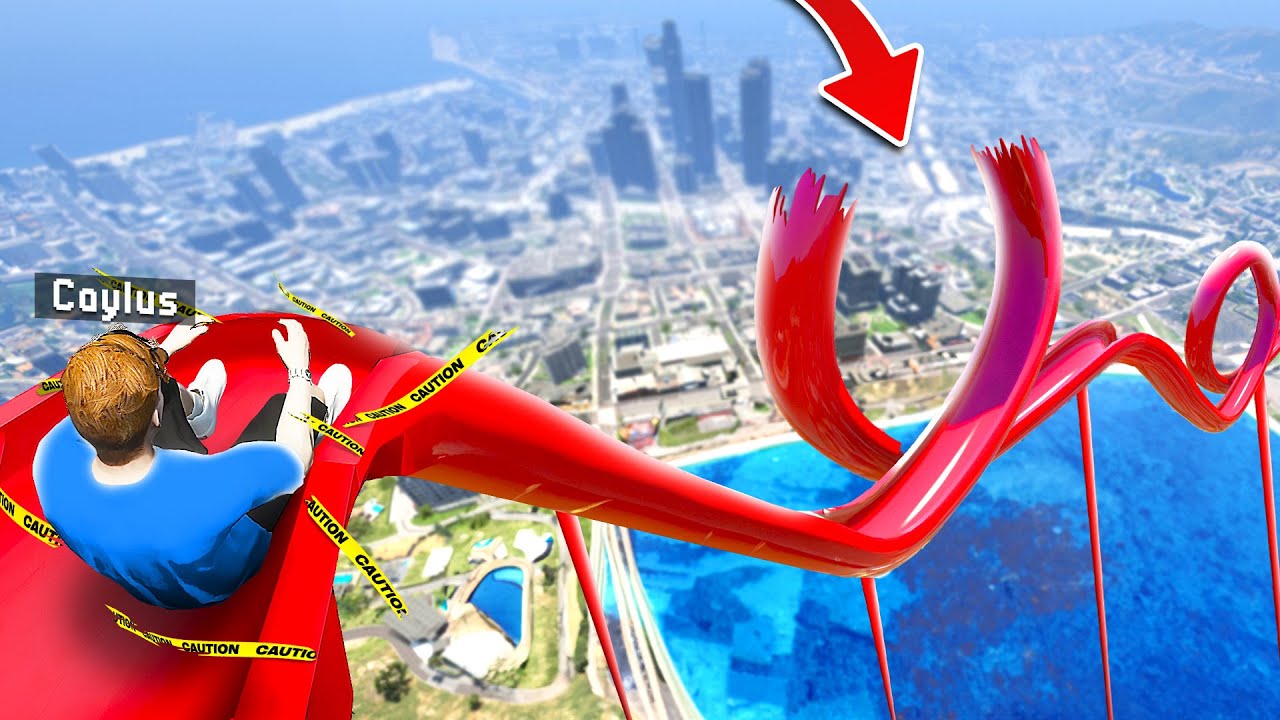 НЕ СПУСКАЙТЕСЬ С ЭТОЙ ВОДНОЙ ГОРКИ.. (GTA 5 RP)