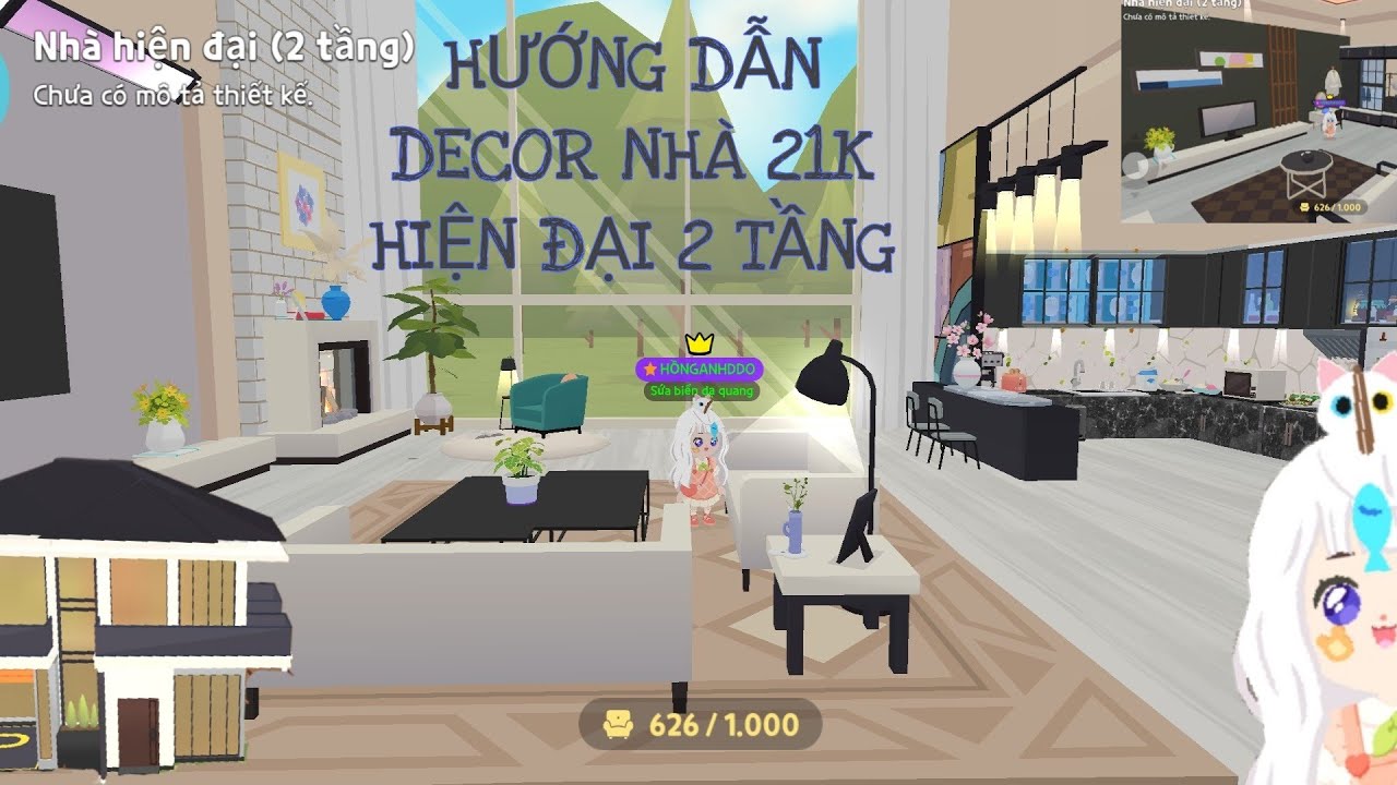 PLAY TOGETHER | Hướng dẫn decor nhà 21k tiền sao hiện đại có 2 tầng 🏡♥️