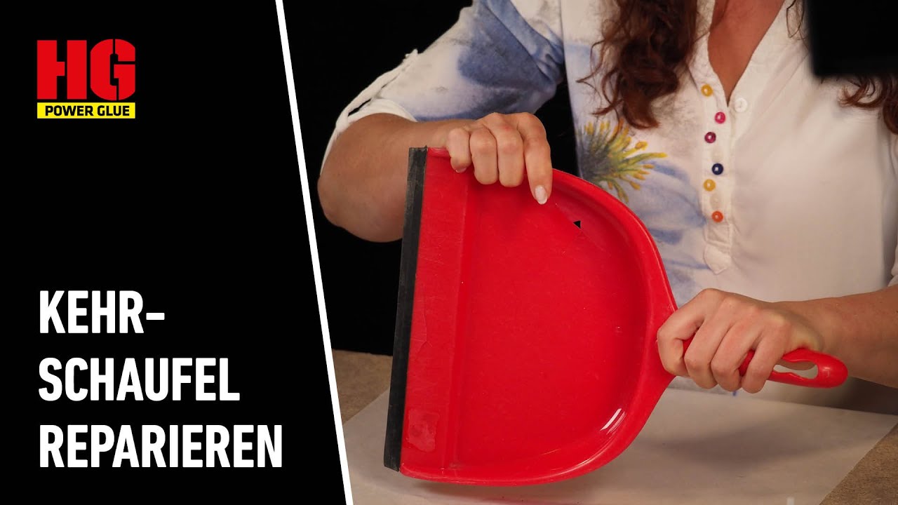 Kehrschaufel reparieren mit der Schweißnaht aus der Flasche von HG Power Glue