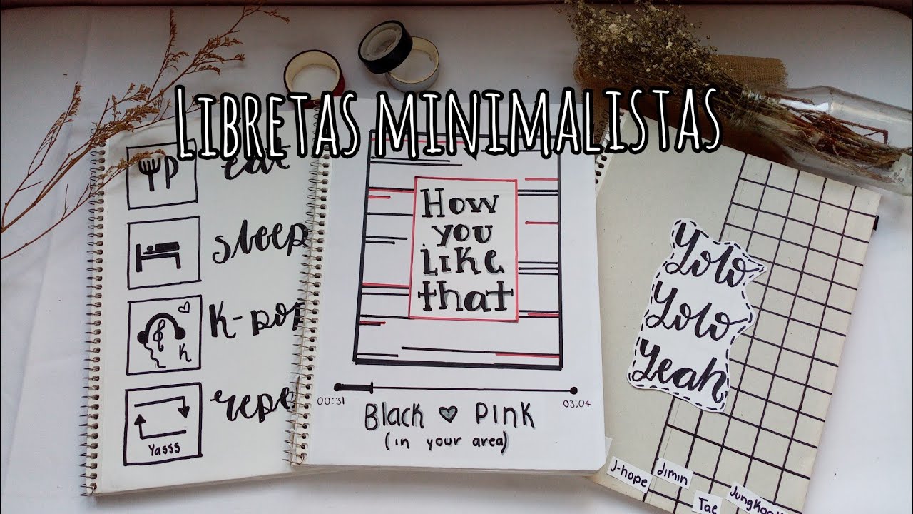DIY :LIBRETAS MINIMALISTAS (versión kpop)