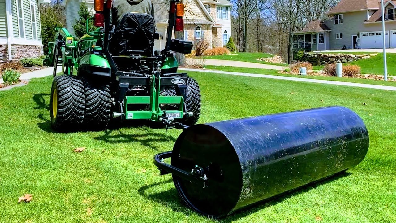 LAWN ROLLER FLATTENS THE YARD! 😎👨‍🌾🚜👩‍🌾