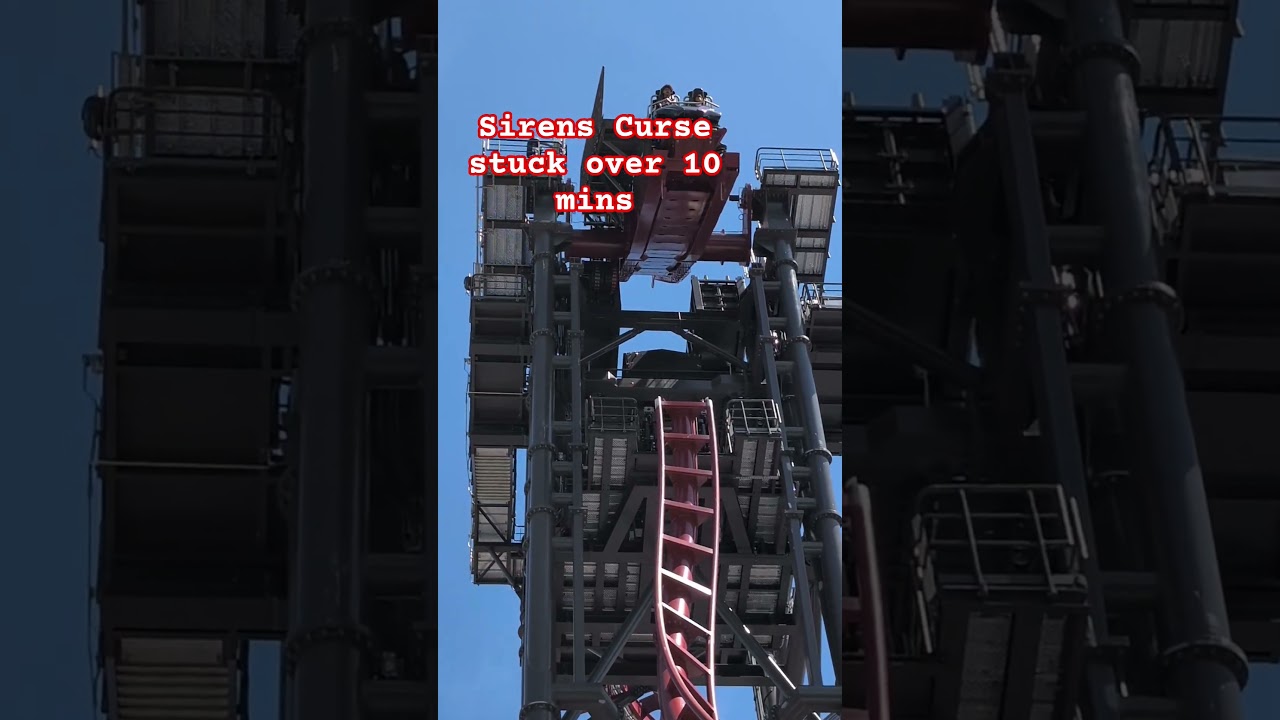 Sirens Curse stuck opening day! #cedarpoint #shorts #sirenscurse