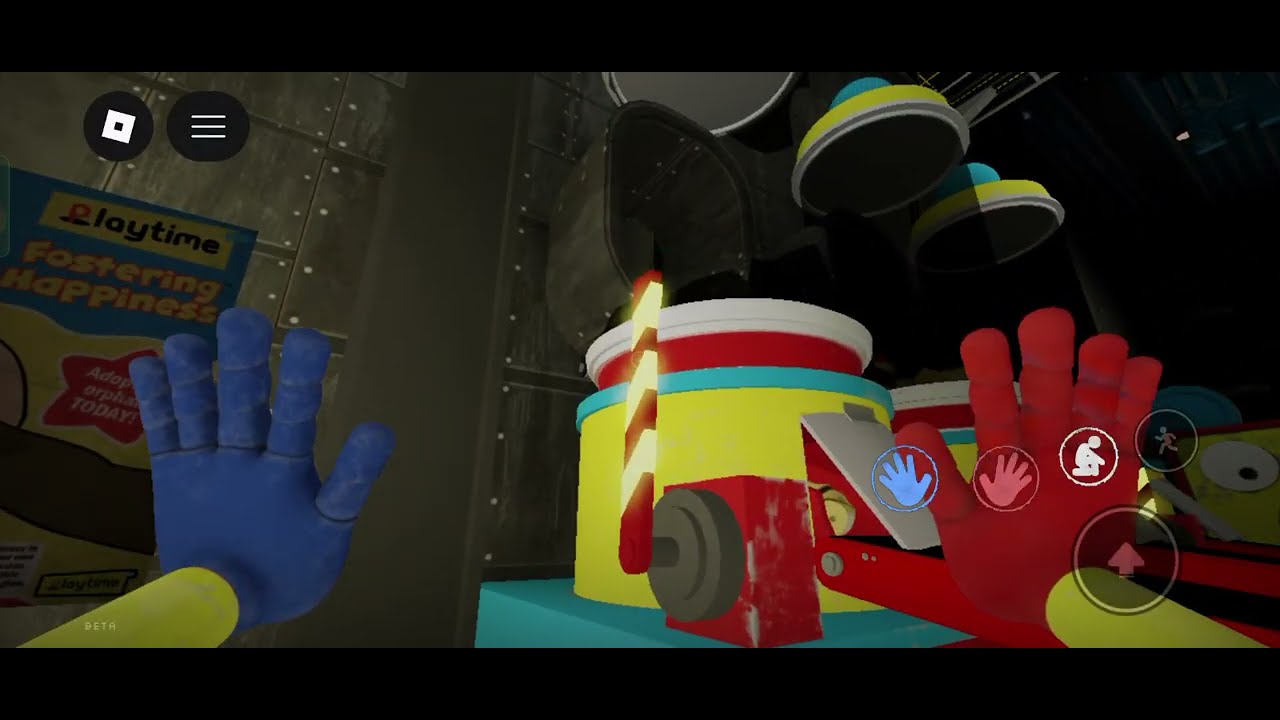 Jugando poppy playtime 1 en roblox no me lo pase 😅