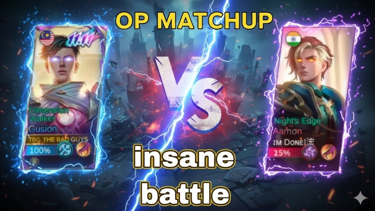 🤯 UNBELIEVABLE! Gusion Dimension Walker vs Aamon Night's Edge! This was an INSANE matchup #mlbb 