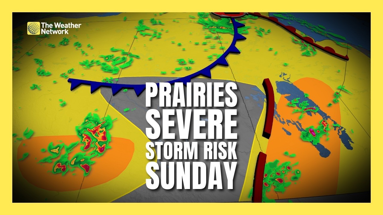 Tracking severe storm threat across Alberta and Manitoba Sunday | #forecast