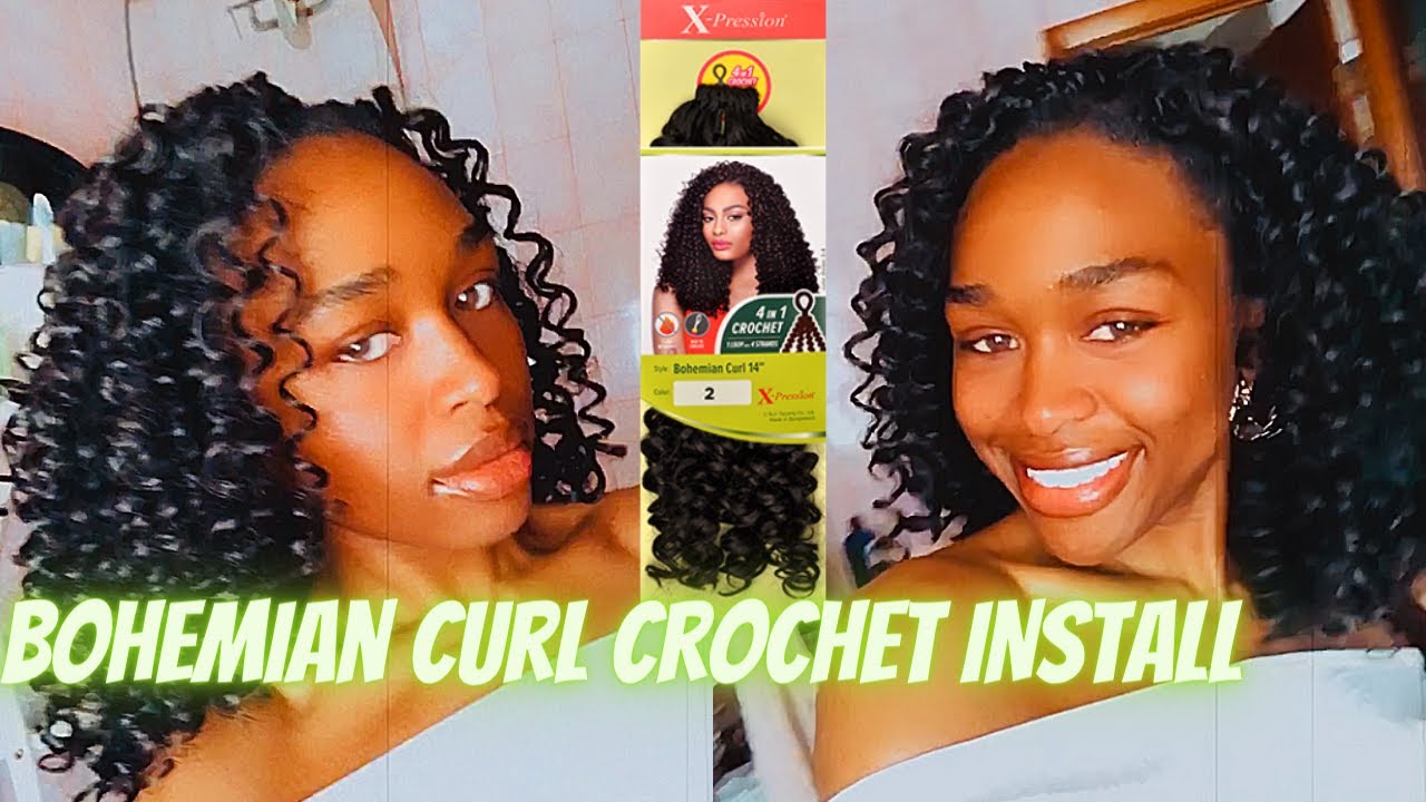 Outre X-pression Bohemian Crochet Curl Pre looped Install + Review ♡ | 4 in 1 Loop